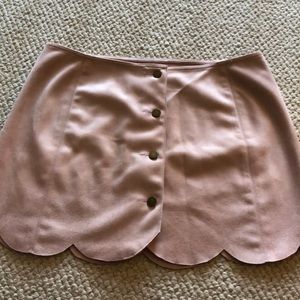 VERSONA BABY PINK SCALLOP SKIRT